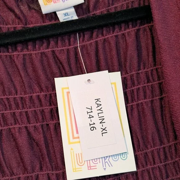 NWT Eggplant LuLaRoe Kaylin - Picture 3 of 8